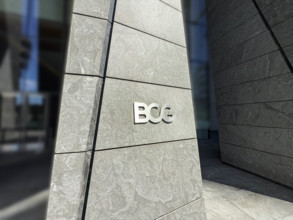 Boston Consulting Group, BCG, corporate office, company sign outside building headquarters, 10