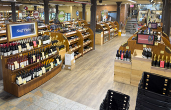 Astor Wines and Spirits, interior view, 399 Lafayette Street, Manhattan, New York City, New York,
