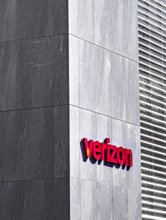 Verizon office building, building exterior detail, 12th Avenue and West 47th Street, Manhattan, New