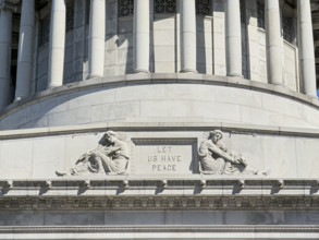 General Grant National Memorial, building exterior detail, Riverside Drive, Morningside Heights,