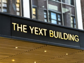 YEXT corporate headquarters, building exterior detail, 61 Ninth Avenue, Chelsea, New York City, New