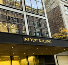 YEXT corporate headquarters, building exterior detail, 61 Ninth Avenue, Chelsea, New York City, New
