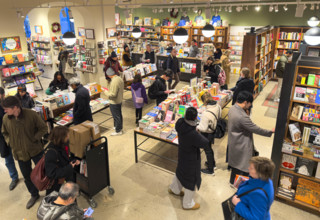 Customers in bookstore, Soho, Manhattan, New York City, New York, USA