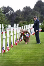 U.S. President Ronald Reagan and U.S. First Lady Nancy Reagan visiting grave of Theodore Roosevelt