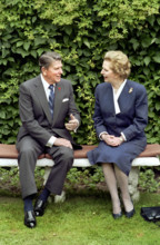 U.S. President Ronald Reagan in a bilateral meeting with British Prime Minister Margaret Thatcher