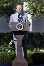 U.S. President Gerald R. Ford holding his second press conference, White House Rose Garden,