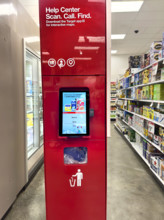 In-store interactive Help Center kiosk, Target department store, Tribeca, Manhattan, New York City,