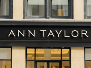 Ann Taylor retail store, building exterior detail, 141 Fifth Avenue, Manhattan, New York City, New