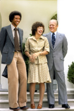 American tennis players Arthur Ashe and Billie Jean King meeting with U.S. President Gerald R.