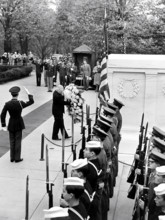 U.S. President Harry S. Truman placing wreath at Tomb of the Unknown Soldier, Arlington National