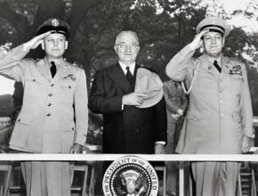 U.S. President Harry S. Truman with Brigadier General Morris J. Lee, United States Air Force, and