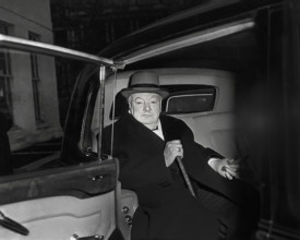 British Prime Minister Winston Churchill sitting in car, Washington, D.C., USA, Abbie Rowe,