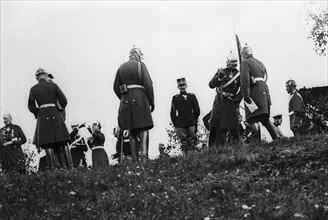 Wilhelm II during military manoeuvres near Berlin