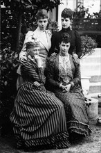 Queen Louise of Denmark and her three daughters