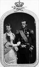 L'Archiduc héritier Rodolphe de Habsbourg et sa fiancée  la Princesse Stéphanie de Belgique