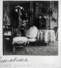 The bedroom of Empress Elizabeth, wife of Paul I, at Bachina