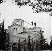 Tatoy, construction of the chapelle of the royal necropolis