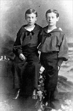 The future Nicholas II of Russia and his brother, Grand Duke George Alexandrovich