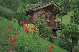 Chalet fleuri en Haute-Savoie