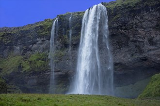 Iceland, Hella, Seljalandsfoss Falls