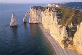 France, Normandie, Seine Maritime, etretat, falaises, falaise d'aval, arche, aiguille,