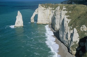 France, Normandie, Seine Maritime, etretat, falaises, falaise d'aval, arche, aiguille,