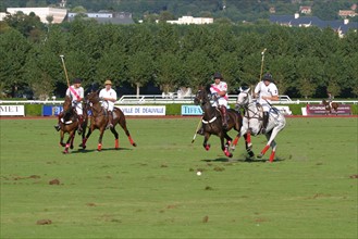 France, Basse Normandie, calvados, cote fleurie, deauville, polo, sport cheval, competition barriere golden, polo cup, hippodrome,