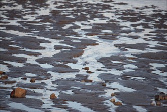 France, Basse Normandie, calvados, cabourg, plage, maree basse, eau, effets de lumiere,