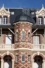 France, Basse Normandie, calvados, cote fleurie, houlgate, villa du bord de mer, brique, architecture balneaire,