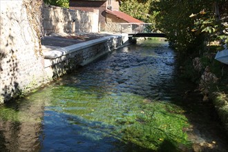 France, Haute Normandie, eure, bernay, cours d'eau, ruisseau, berges,