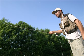 France, Haute Normandie, eure, evreux, truite, peche a la mouche en compagnie du guide Guillaume Le Garrec,