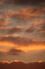 France, autumn sky above gauciel