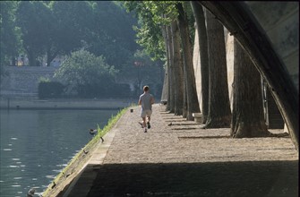 france, Paris 4e, jogging, quai d'anjou
ile saint louis, bord de Seine, arbre
