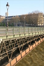 France, Paris, 1e, pont d'arcole, detail, Seine, ornements, structure metallique,