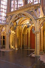 France, Paris 1e, enceinte du palais de justice, la sainte chapelle, monument historique, art gothique, 
chapelle haute,