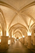 france, Paris 1er - Conciergerie - salle des gens d'armes, voutes,