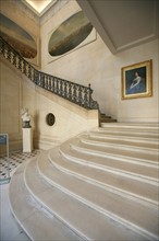 France, Paris 3e, le marais, hotel particulier, Hotel Le Peletier de Saint Fargeau, musee carnavalet, escalier, tableaux de Victor Navlet