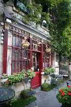 France, Paris 4e, ile de la cite, rue chanoinesse, Paris medieval, restaurant,