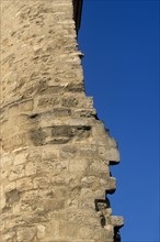 France, Paris 4e, le marais, vestiges de la muraille de philippe auguste, rue des jardins saint paul, detail,