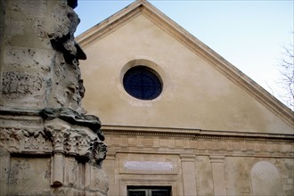 France, Paris 5e, eglise saint julien le pauvre, vestiges de chapiteau, art gothique,