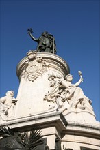 France, Paris 11e, place de la republique, histoire, sculpteur de la statue davioud,