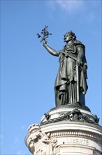 France, Paris 11e, place de la republique, histoire, sculpteur de la statue davioud,