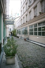 France, Paris 11e, faubourg saint antoine, quartier autrefois dedie aux metiers de l'ameublement, cour de l'ours