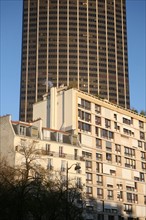 France, Paris 14e, Montparnasse, Tour Montparnasse, gratte cel, rue da la gaite, immeuble,