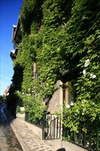 France, Paris 14e, square de Montsouris, maisons individuelles, esprit village, vegetation,