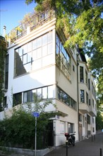 France, Paris 14e, square montsouris, maison du peintre amedée ozenfant realisee par le corbusier,