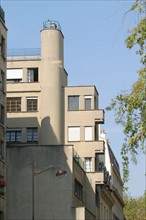 France, Paris 16e, caserne des pompiers, rue Mesnil, architecte, rob mallet stevens, art deco,
