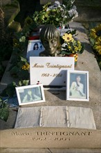 France, Paris 20e, cimetiere du pere Lachaise, sepulture Marie Trintignant