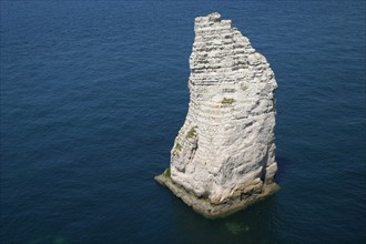 France, Normandie, Seine Maritime, cote d'albatre etretat, falaise d'aval, l'aiguille, mer,