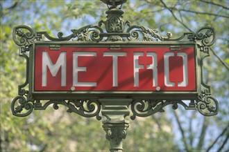 France, Paris 16e, station de metro
eglise d'Auteuil, panneau, enseigne, signalisation,